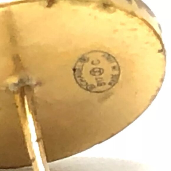 CHANEL B17C CC Mark Matelasse Rhinestones Pierce Accessories Pierce Metal Gold - Picture 10 of 12